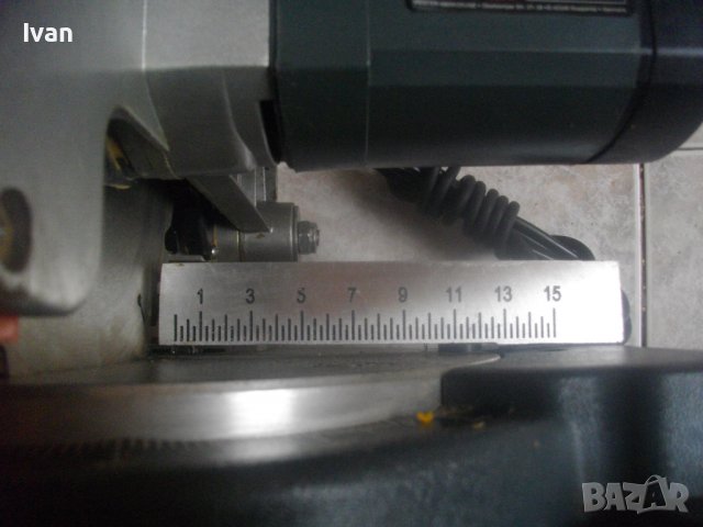 1050 Вата-ф210мм-Немска Пендула-Потъващ/Повдигащ Циркуляр-ОТЛИЧЕН-Basic Meister BGS1050-GERMANY, снимка 13 - Други инструменти - 36642985