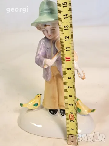 немска порцеланова фигурка момче с цигулка , снимка 5 - Колекции - 49795548