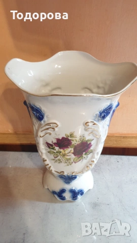 Порцеланова голяма барокова ваза -ARPO, снимка 2 - Антикварни и старинни предмети - 53927396