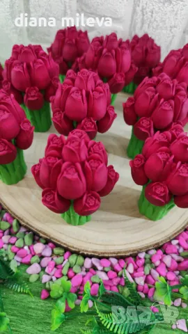 Лалета  от гипсокерамика!!, снимка 4 - Декорация за дома - 49832892