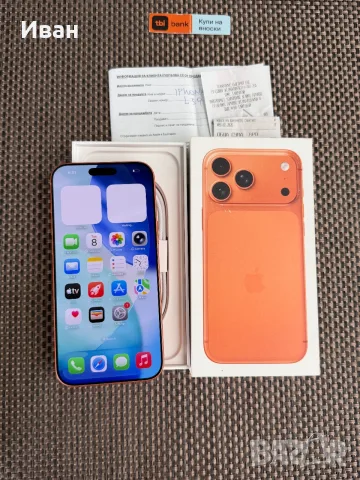 КАТО НОВ❗️256Gb⚠️iPhone 17 Pro Max Orange❗️24м ГАРАНЦИЯ, снимка 3 - Apple iPhone - 55991898