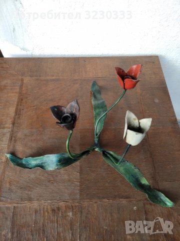 Свещник метален от соца, снимка 5 - Антикварни и старинни предмети - 39999820