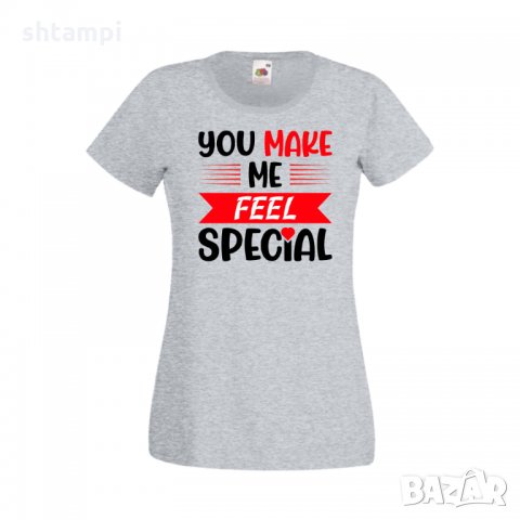 Дамска тениска Свети Валентин You Make Me Feel Special 1, снимка 2 - Тениски - 35649493