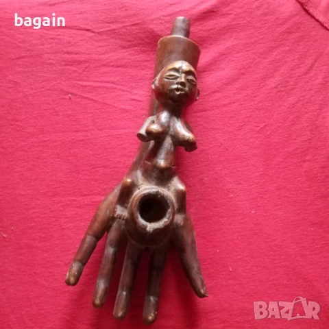 Стара шаманска лула., снимка 3 - Антикварни и старинни предмети - 54071952