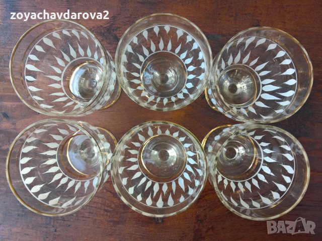 СТАР СТЪКЛЕН СЕРВИЗ ЗА РАКИЯ, ВИНО И ДР., снимка 5 - Антикварни и старинни предмети - 31039082