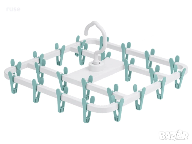 НОВ! Мини простор за дрехи с 24 щипки, снимка 2 - Сушилници - 51467695