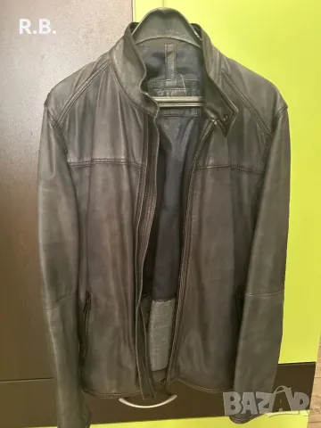 Massimo Dutti Естествена кожа кожено яке, L размер