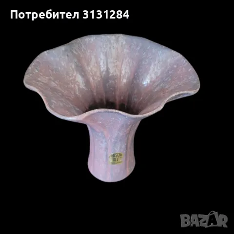  Антикварна kерамична ваза Ruscha Art ръчна изработка германия, снимка 5 - Декорация за дома - 48496600