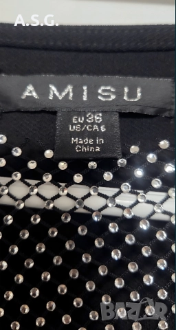 Черна рокля с камъни, снимка 2 - Рокли - 52632527