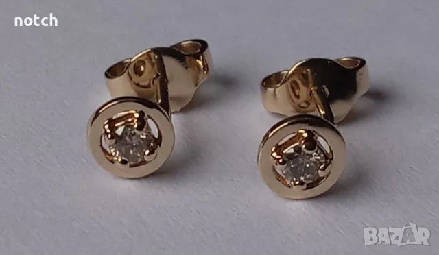 златни обеци с брилянти