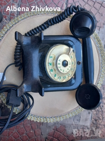 SIMENS аналогов бакелитен стар телефон, снимка 3 - Антикварни и старинни предмети - 52061081