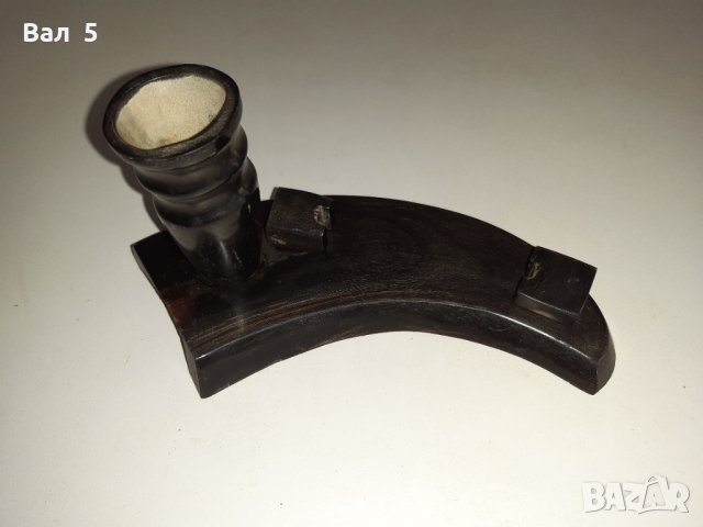 Стара фигура от рог - ваза , поставка за снимки , соц, снимка 4 - Антикварни и старинни предмети - 34916592