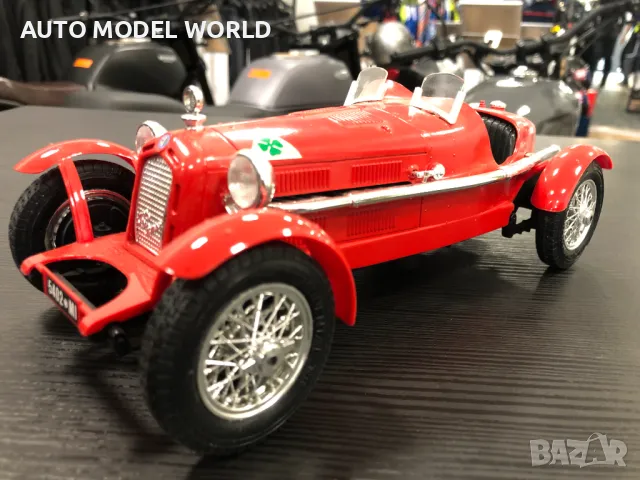 BBURAGO метална колекционерска количка ALFA ROMEO 8C 1931г.1:18, снимка 1