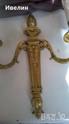  барокови аплика от бронз, снимка 3 - Лампи за стена - 31270815