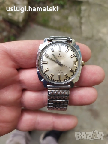 Ретро швейцарски часовник Dugena, снимка 2 - Антикварни и старинни предмети - 53922328