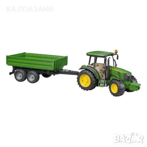 Трактор John Deere 5115 M със самосвално ремарке BRUDER 02108, снимка 3 - Коли, камиони, мотори, писти - 47266362