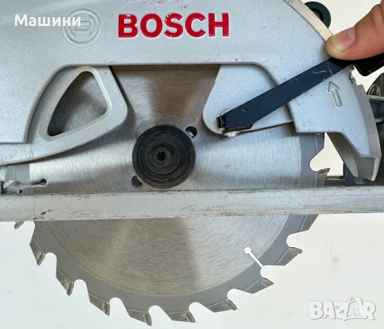BOSCH GKS 18V-68 GC - Безчетков циркуляр 2x18V 5.0Ah перфектен!, снимка 9 - Триони и циркуляри - 55806711