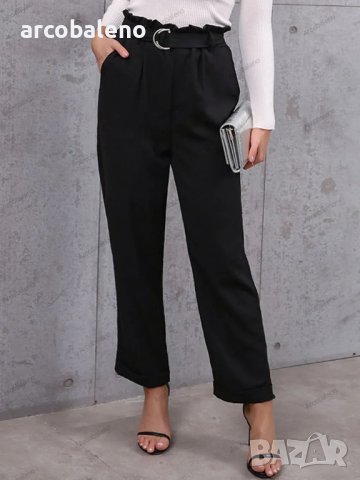 Модни дамски панталони с ластична талия, снимка 2 - Панталони - 42194335