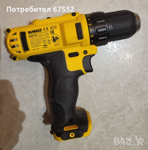 Винтоверт 12 волта DeWalt DCD710 само тяло. 70лв. (без коментар), снимка 2 - Винтоверти - 52042627