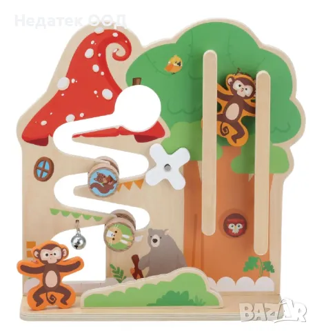 Дървено образователно табло Монтесори, 2в1