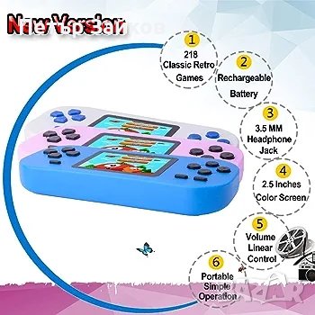 Ретро ръчни игри за деца с вградена 218 класическа аркадна игра 2.5', снимка 5 - Колекции - 42419635