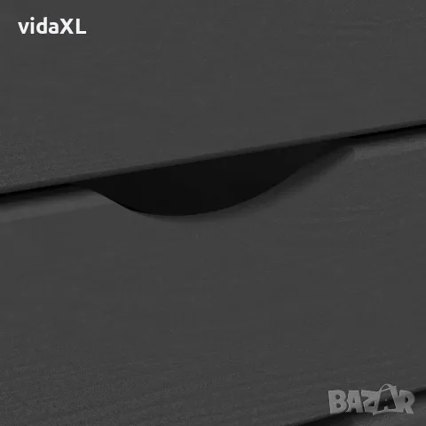 vidaXL Шкаф с чекмеджета на колелца MOSS, сив, бор масив, снимка 8 - Шкафове - 56147346