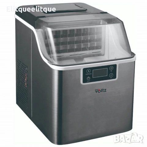 Ледогенератор Oliver Voltz, 170W, 22кг/24ч, 3.2 л, 24 квадратни кубчета за цикъл работа, Инокс