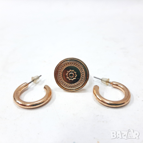 Пръстен с обеци комплект(8.3), снимка 2 - Бижутерийни комплекти - 44668796