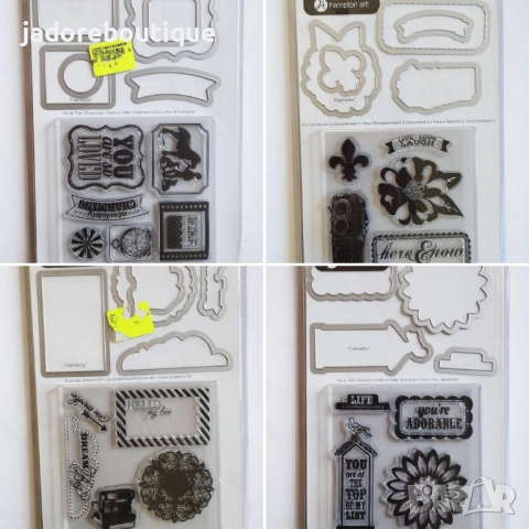 Sizzix Комплекти силиконови печати с щанци за изрязване Различни видове