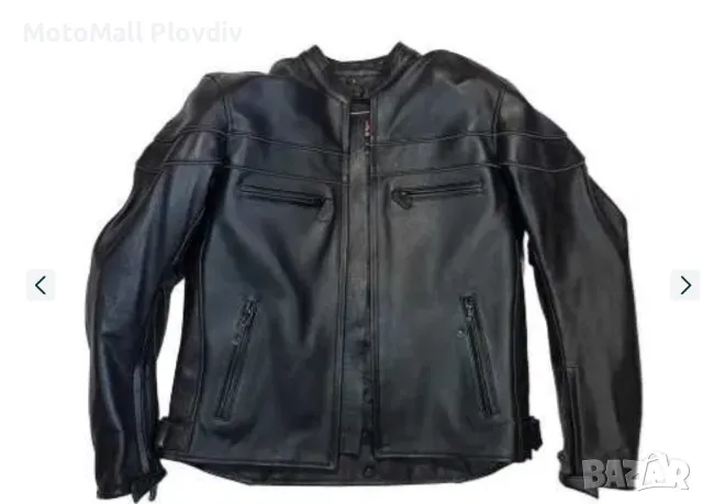 Яке MotoMall за чопър турист писта ретро рокер кожа кожено мото мотор, снимка 4 - Аксесоари и консумативи - 49245517