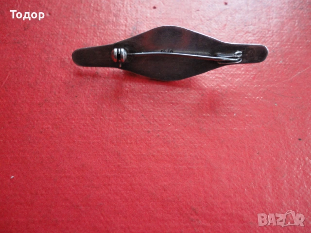 Уникална сребърна златна брошка с камък , снимка 4 - Колиета, медальони, синджири - 54080904