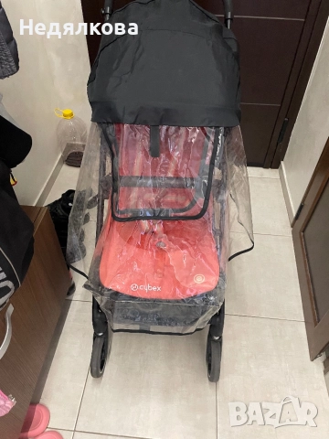 Cybex количка с дъждобран Cybex, снимка 6 - Детски колички - 52258862