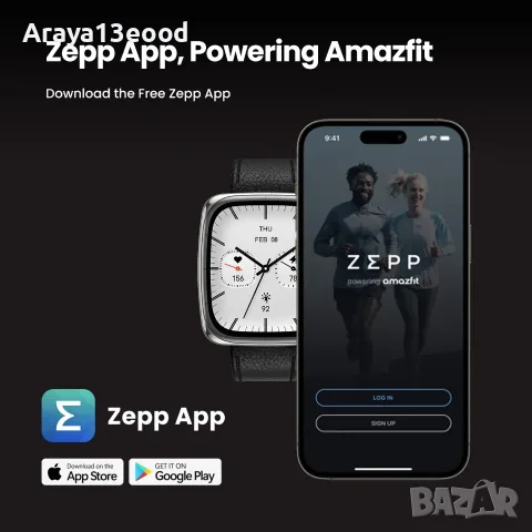 Смарт часовник Amazfit Active 2 Square NFC 43 мм – черен, снимка 9 - Смарт часовници - 55948608