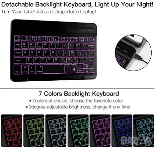 Нов безжичен Bluetooth Клавиатурен калъф за таблет iPad Mini 5/4/3/2/1,  7.9 инча Айпад, снимка 7 - Калъфи, кейсове - 42235699