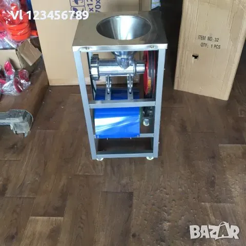 Алуминиева месомелачка №32+стойка с плот и фуния на колела +мотор 2,2 kW, снимка 11 - Месомелачки - 49736690