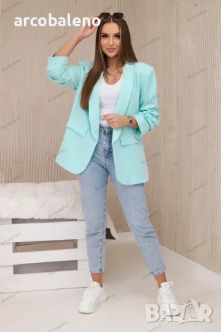 Елегантно дамско сако с ревери, 15цвята , снимка 12 - Сака - 48812671