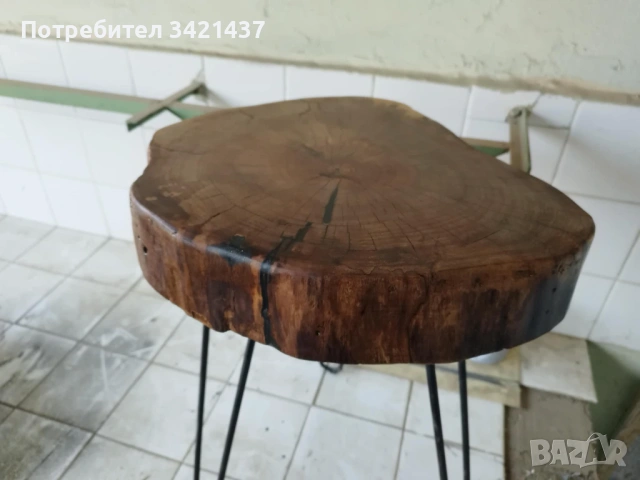 Масичка от шайба на орех , снимка 4 - Маси - 53914089