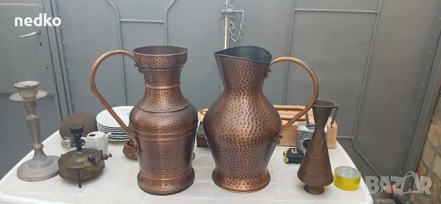 старинни медни вази, снимка 3 - Антикварни и старинни предмети - 56251436