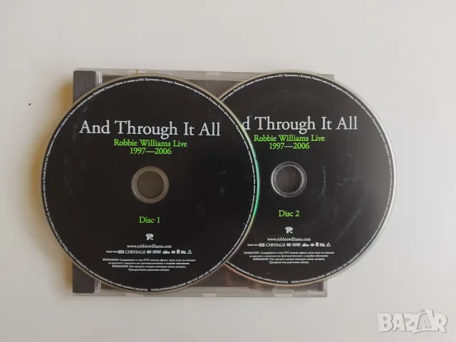 Robbie Wiliams - And Through it all (live 1997-2006)  Комплект от 2 оригинални DVD диска DVD1 + DVD2