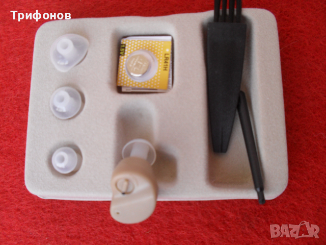  ОРИГИНАЛ мини „Weinberger“ немскки слухов апарат с регулирне на звука+ 3 размера тапи+ сертификат, снимка 2 - Ортопедични стелки - 44805681