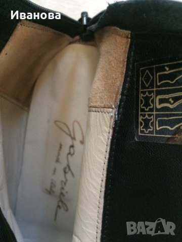 Елегантни черни боти № 37,5,естественна кожа., снимка 7 - Дамски боти - 42921112