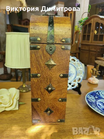 Дървена кутия за бутилка