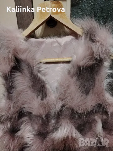 Дамски елек с косъм. , снимка 7 - Елеци - 56535515