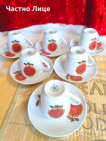Прекрасен Старинен Немски Оригинален Порцеланов Сервиз за Чай/Кафе KAHLA, снимка 6 - Антикварни и старинни предмети - 42269571