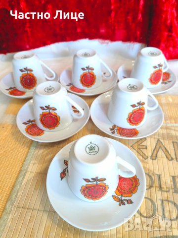 Прекрасен Старинен Немски Оригинален Порцеланов Сервиз за Чай/Кафе KAHLA, снимка 6 - Антикварни и старинни предмети - 42269571