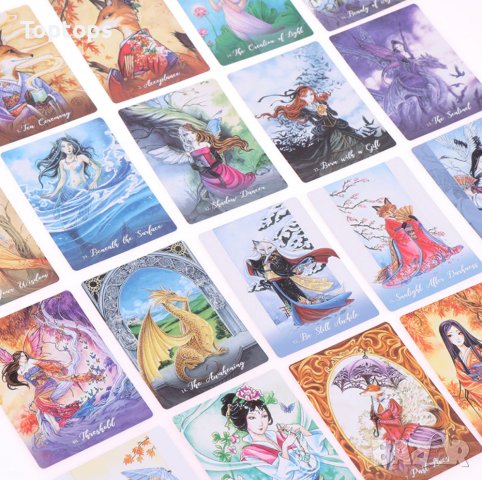 Женски оракули: Foxfire the Kitsune Oracle&Love Your Inner Goddess, снимка 5 - Карти за игра - 36811579