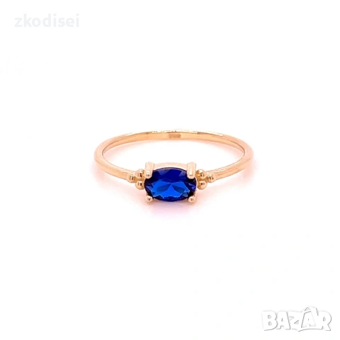 Златен дамски пръстен 1,30гр. размер:55 14кр. проба:585 модел:38815-1