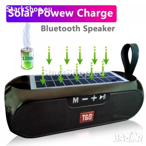 Соларна Bluetooth Колона с USB, Радио TG-182, снимка 3 - Тонколони - 30727261