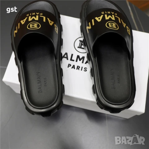 Редки Balmain Paris мъжки чехли дизайнерски 