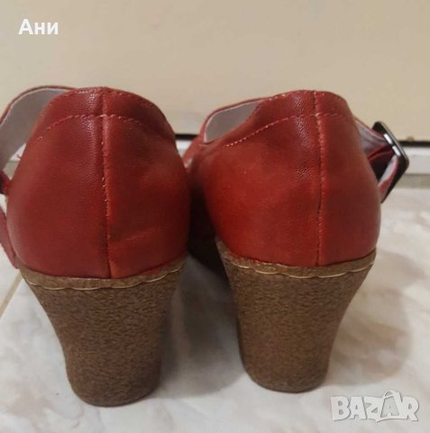 Червени обувки N - 38, снимка 2 - Дамски елегантни обувки - 30432569